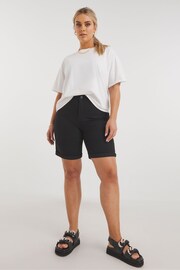 Simply Be Black 24/7 Mid Shorts - Image 3 of 4