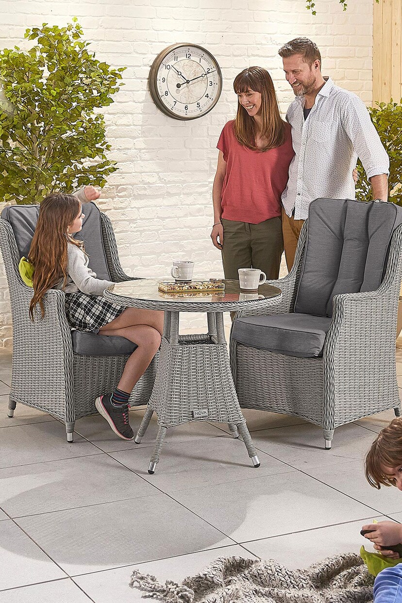 Nova Outdoor Living Grey Thalia 2 Seat Bistro Set - Image 2 of 4