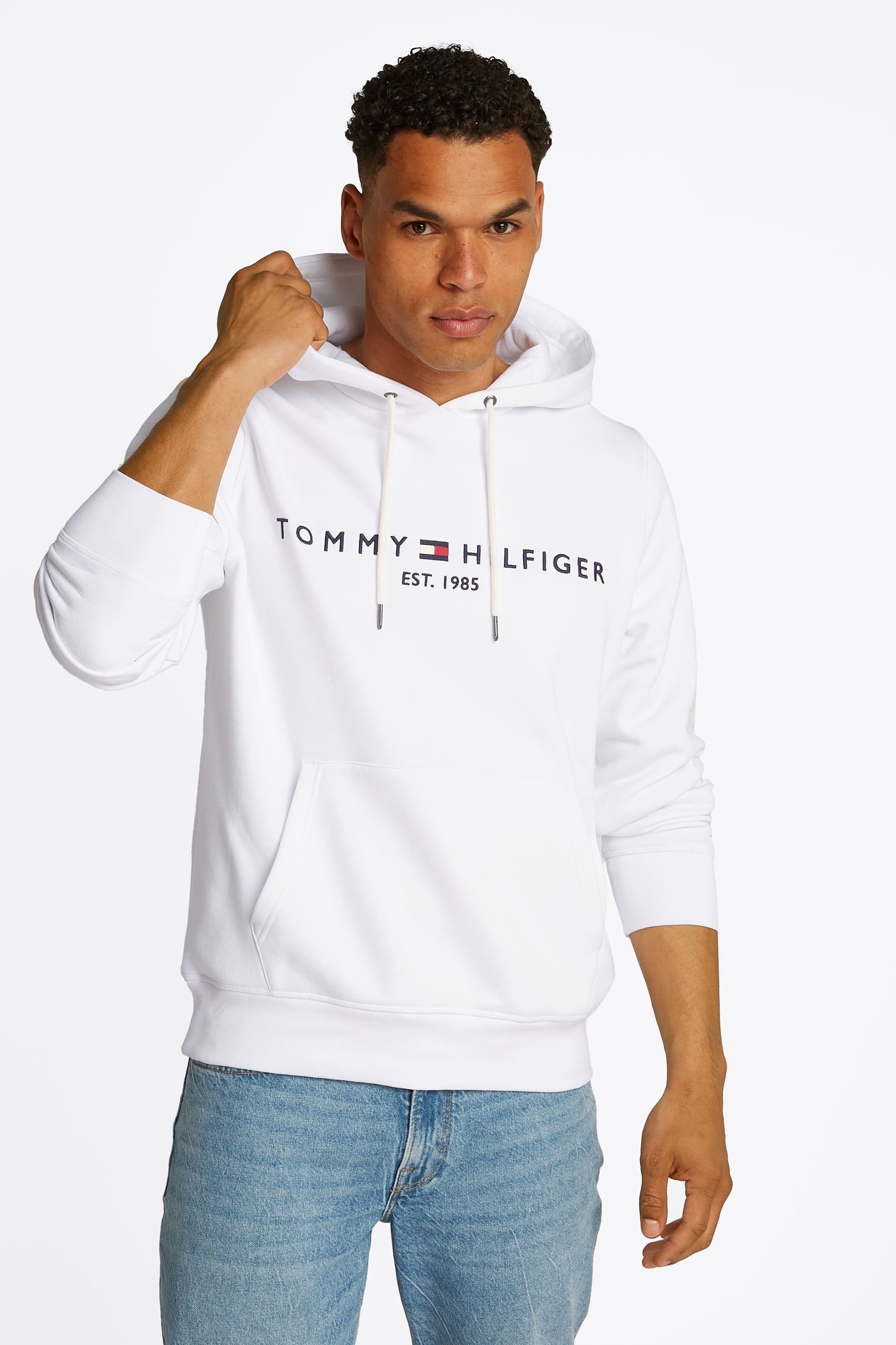 Tommy Hilfiger Logo Hoodie White