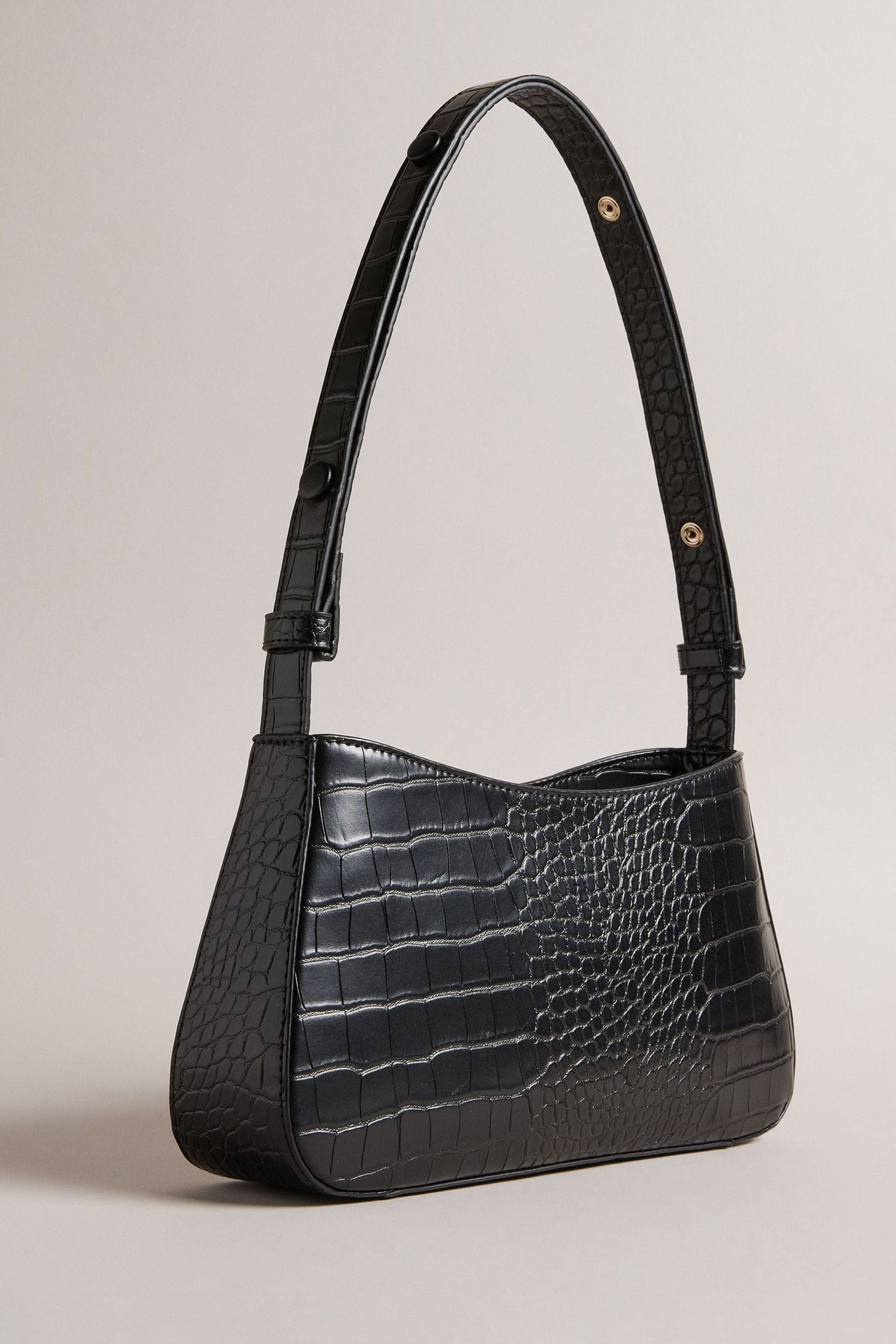 Croc effect baguette bag best sale