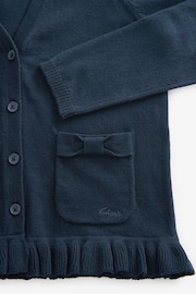 Clarks Navy Blue School V-Neck Cardigan - Image 12 of 13