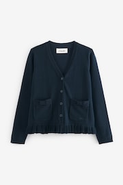 Clarks Navy Blue School V-Neck Cardigan - Image 8 of 12