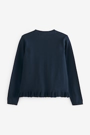 Clarks Navy Blue School V-Neck Cardigan - Image 10 of 13