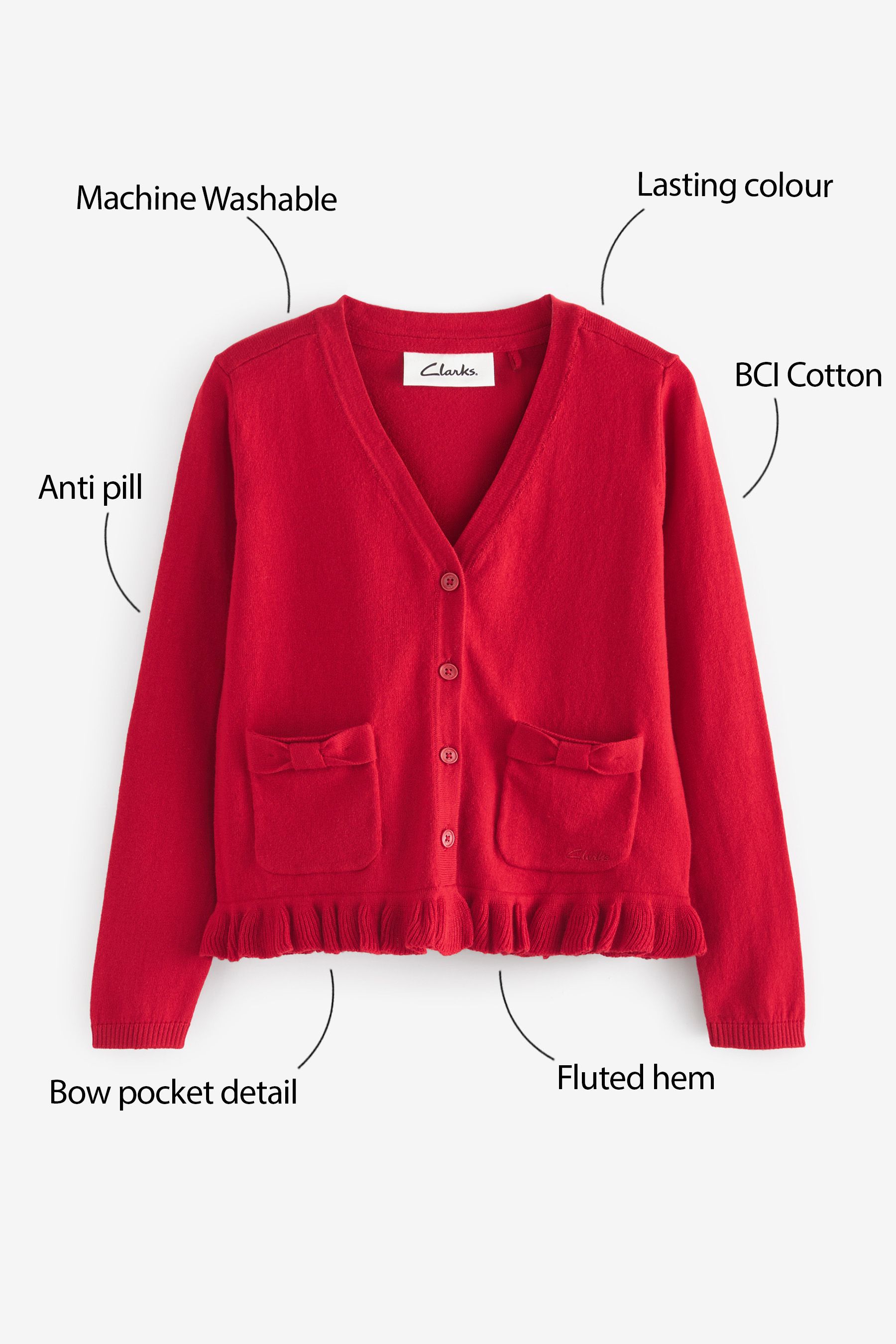 Next red school cardigan shop