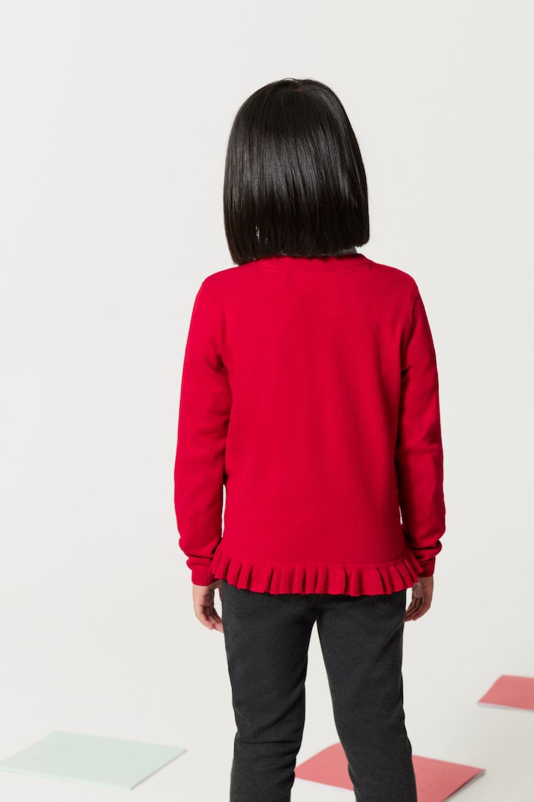 Clarks Red School V-Neck Cardigan - Image 2 of 10