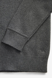 Clarks Grey Long Sleeve School Knitted V-Neck Jumper - Image 7 of 7