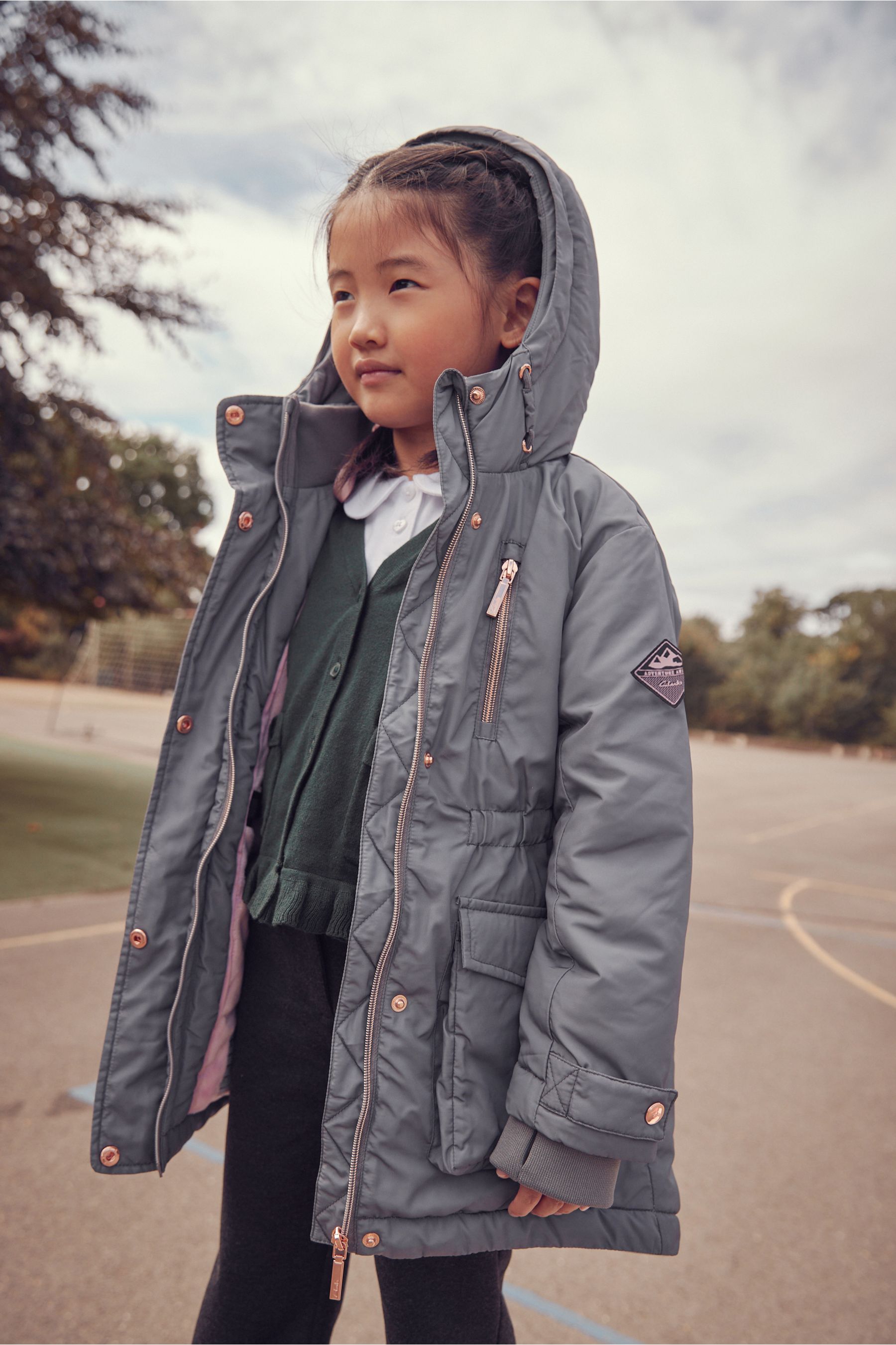 Next grey parka hot sale