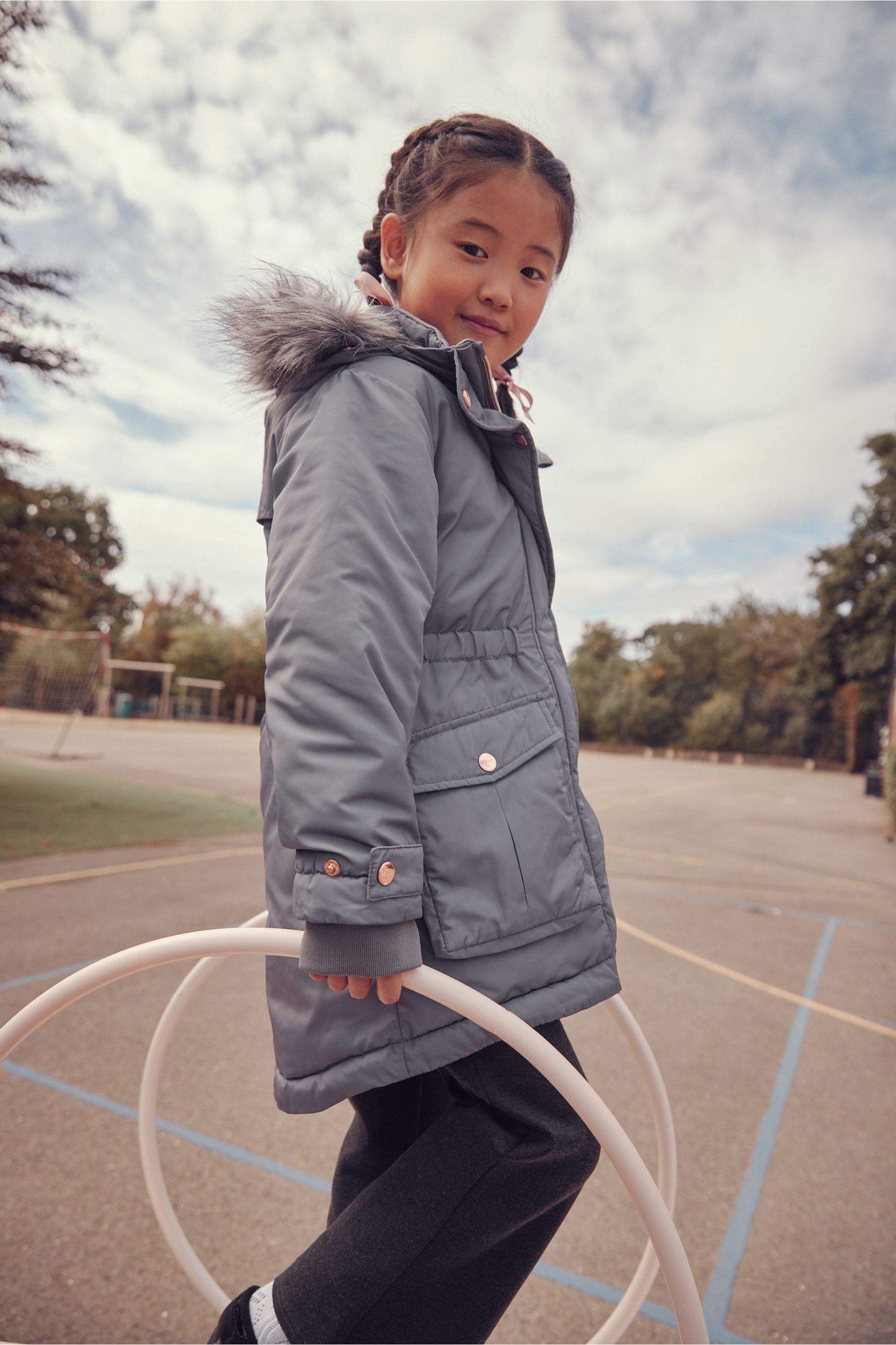 Next grey parka best sale