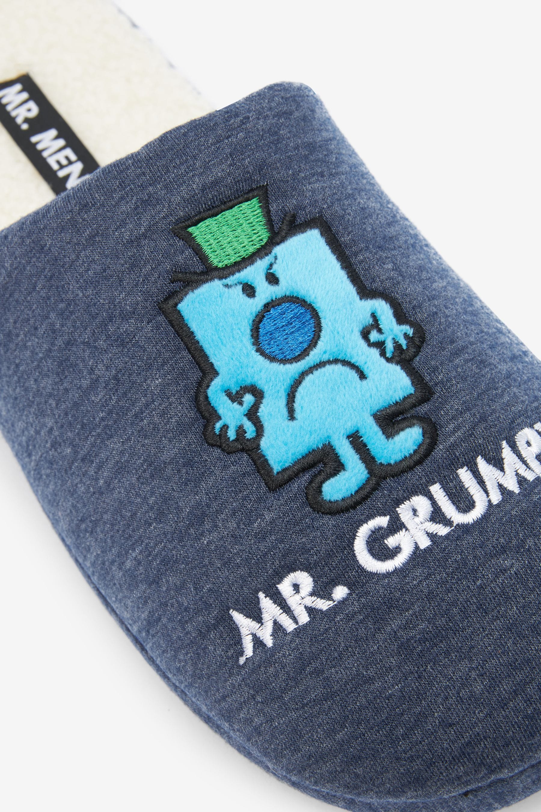 Buy Navy Blue Mr Grumpy Mr Men Novelty Mule Slippers from Next Estonia
