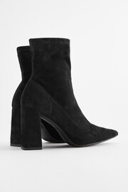 Black Forever Comfort® Point Toe Sock Ankle Boots - Image 5 of 7