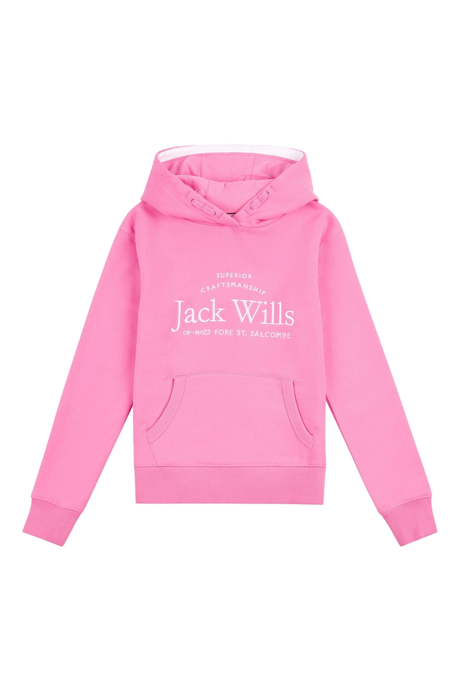Buy Jack Wills Pink Script BB OH Hoodie from Next Luxembourg