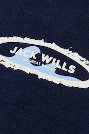 Jack Wills Oversized Blue Surf Slub LB Crew Sweatshirt - Image 3 of 3