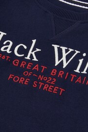 Jack Wills Blue Script LB Crew Sweatshirt - Image 3 of 3