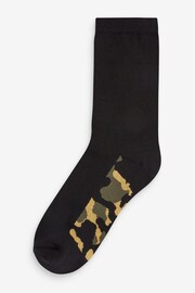 Cushioned Footbed Black Camouflage Cotton Rich Socks 10 Pack - Image 5 of 11