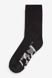 Cushioned Footbed Black Camouflage Cotton Rich Socks 10 Pack - Image 6 of 11