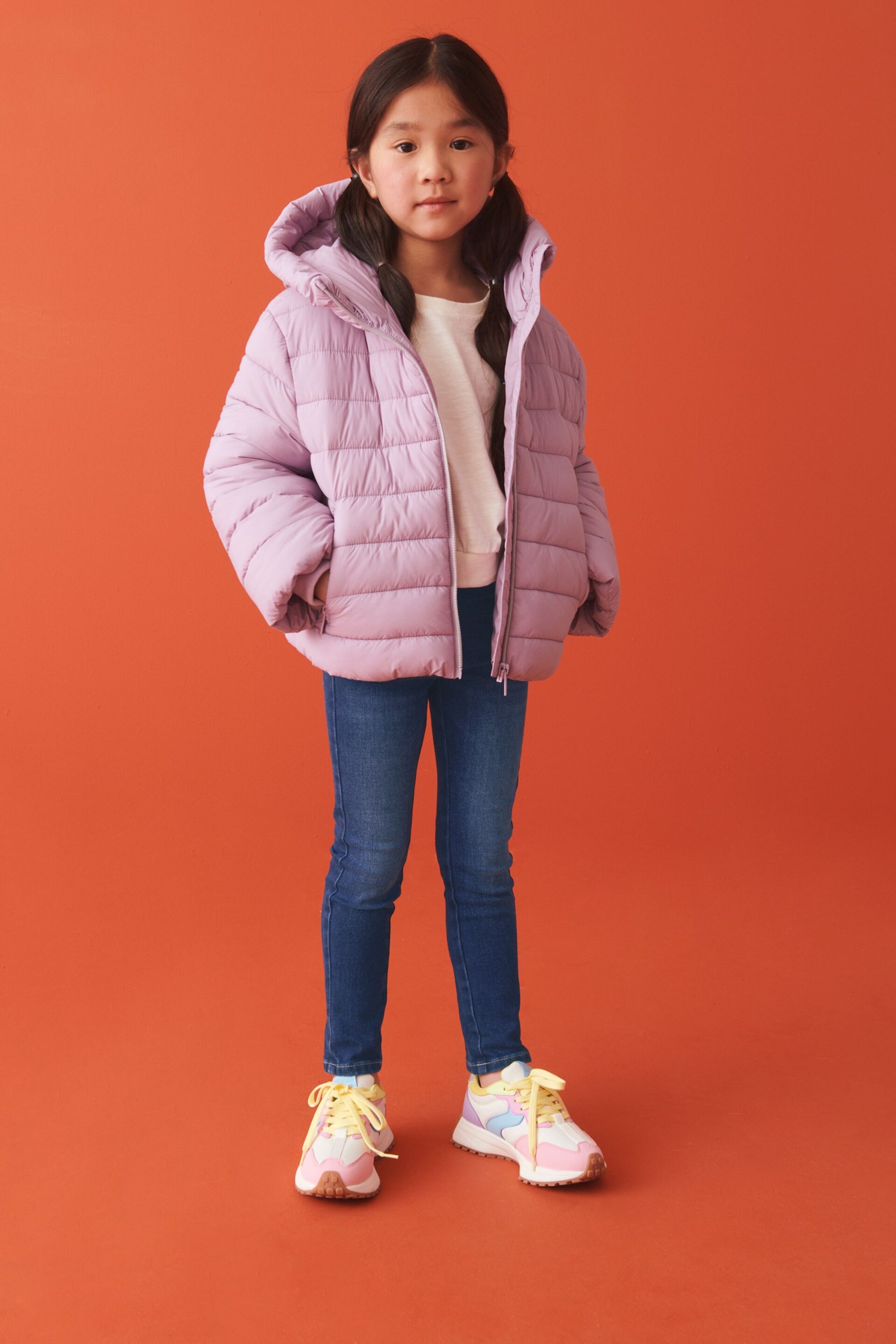 Lilac Purple Shower Resistant Padded Coat (3-16yrs) - Image 2 of 9