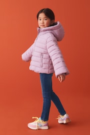 Lilac Purple Shower Resistant Padded Coat (3-16yrs) - Image 5 of 9