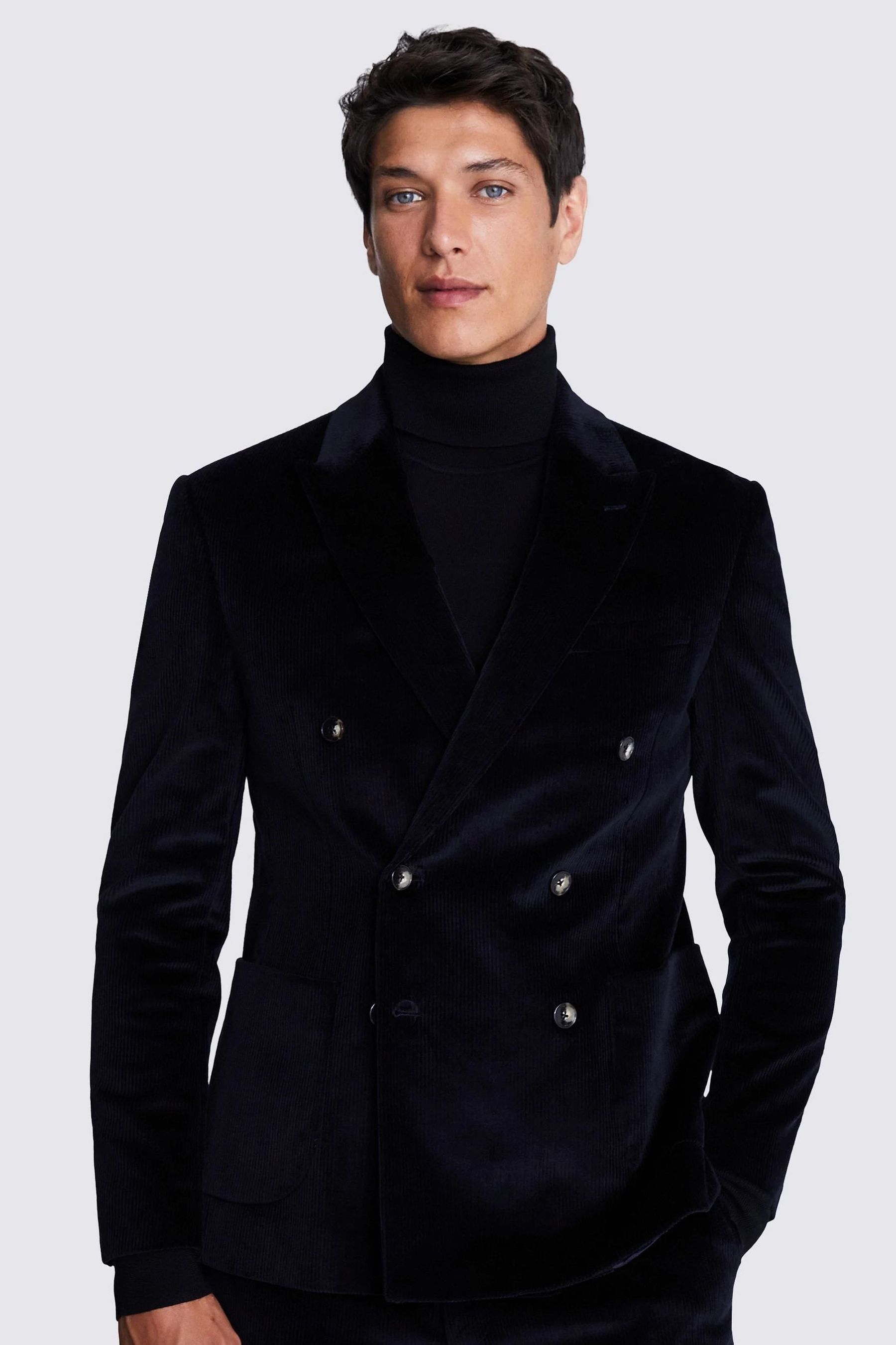 Buy MOSS Ink Blue Slim Fit Corduroy Suit Jacket from the Next UK online shop
