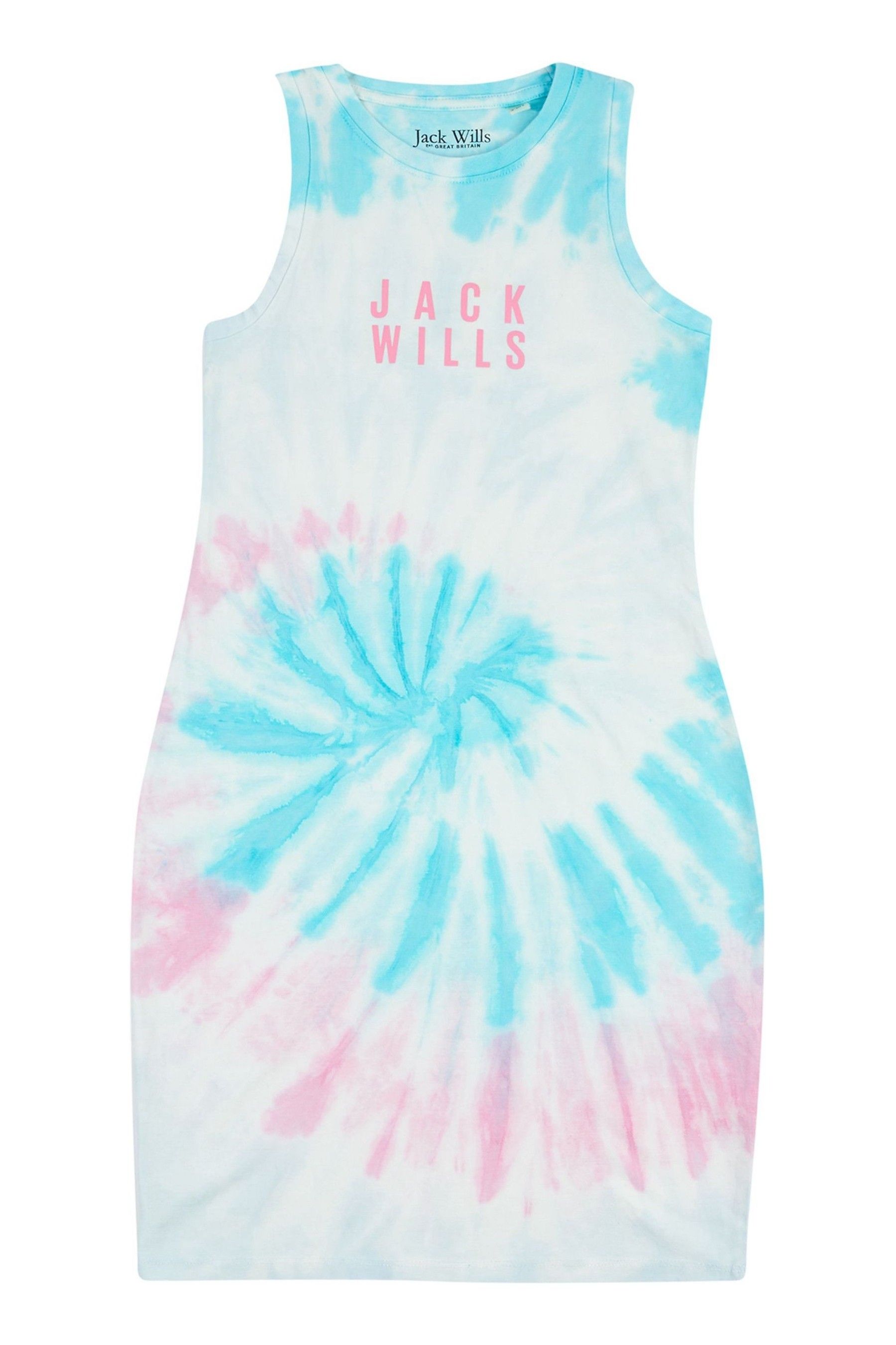 Buy Jack Wills Pink Tie Dye Sleeveless Bodycon Dress from Next Luxembourg