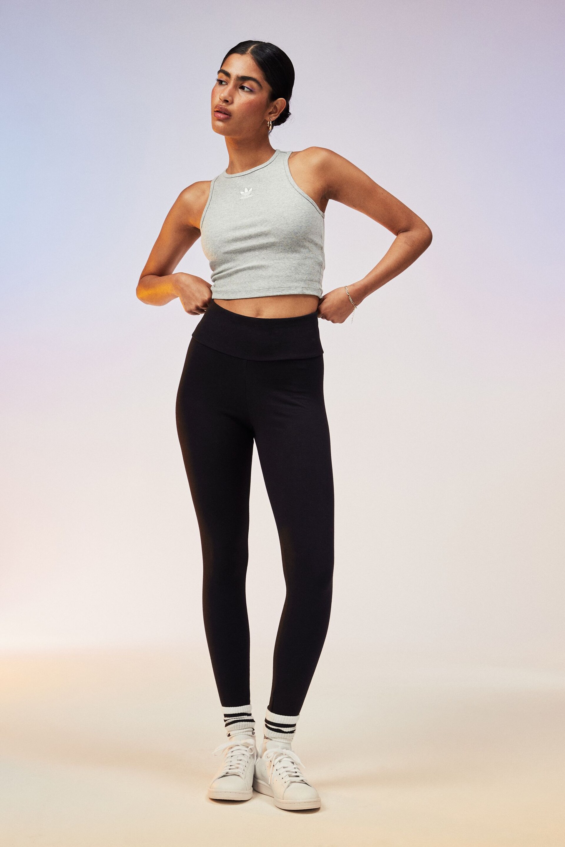 adidas Originals Adicolor Essentials High waisted Black Leggings - Image 2 of 5