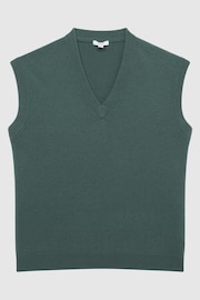 Reiss Pine Green Fiji Wool Blend Sleeveless Knitted Vest - Image 2 of 7