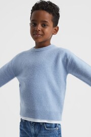 Reiss Soft Blue Prague Junior Merino Jumper - Image 1 of 5