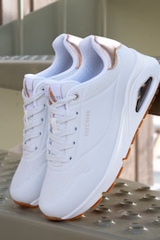 Skechers White Uno Lite Lighter One Trainers - Image 1 of 6