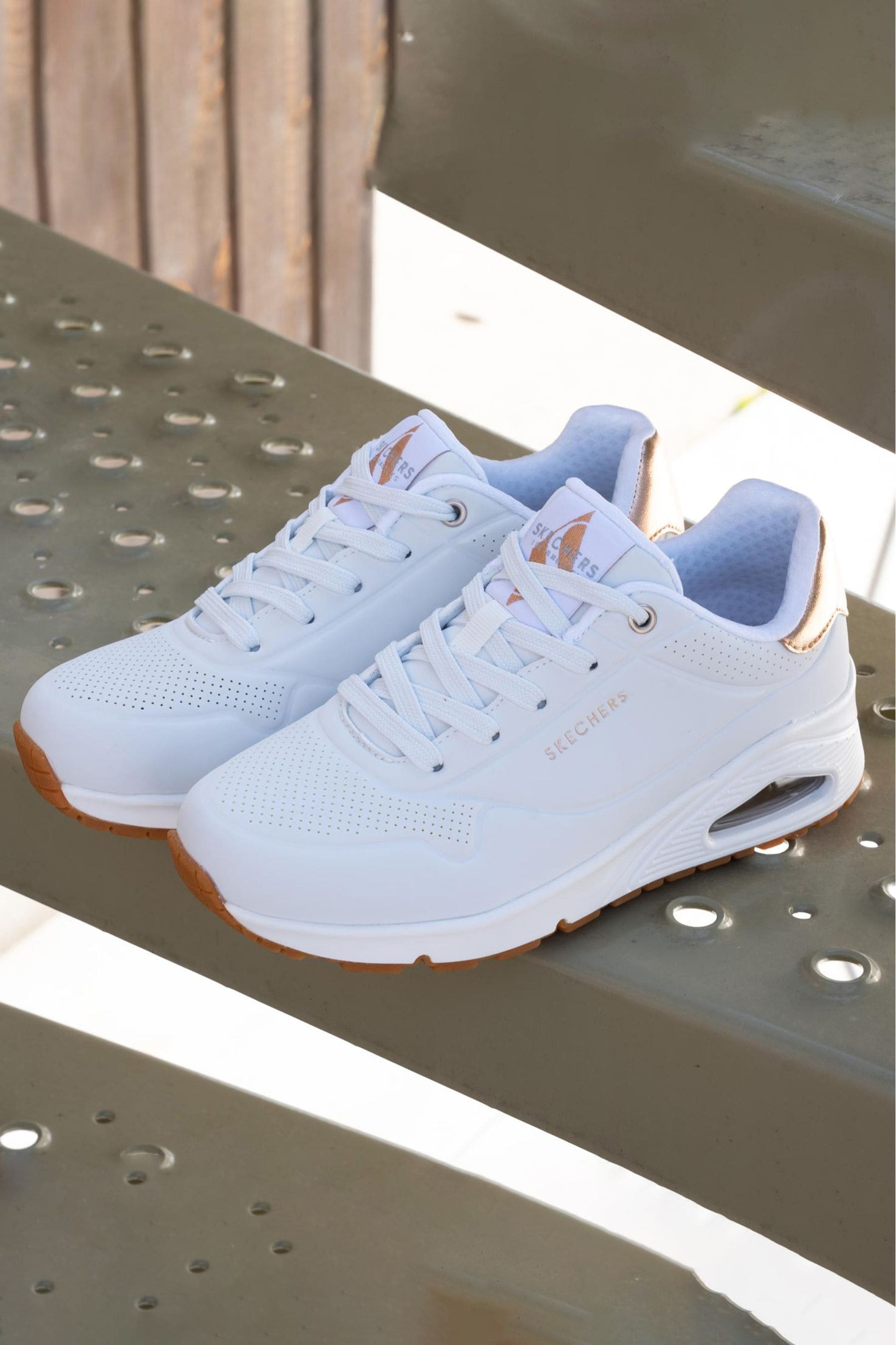 White skechers uk hot sale