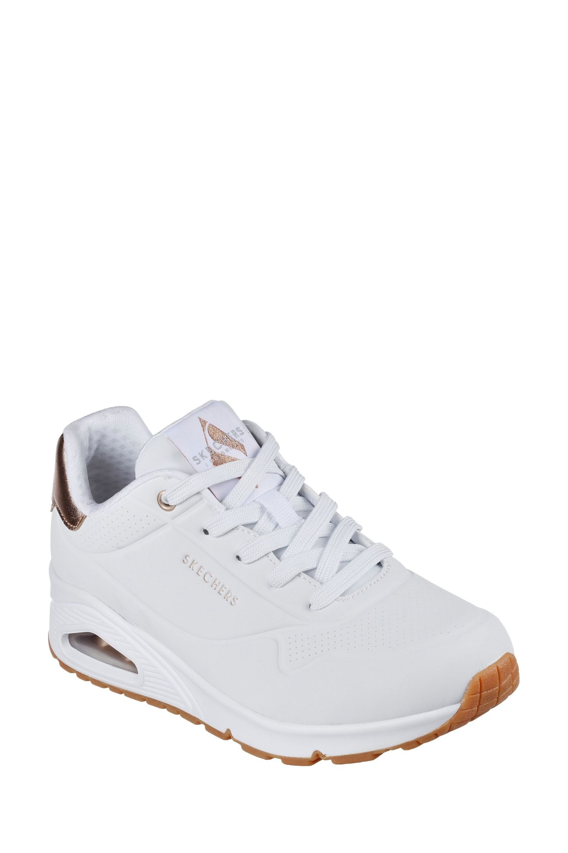 Skechers White Uno Lite Lighter One Trainers - Image 5 of 6