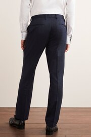 Navy Slim Fit Wool Blend Suit: Trousers - Image 3 of 6