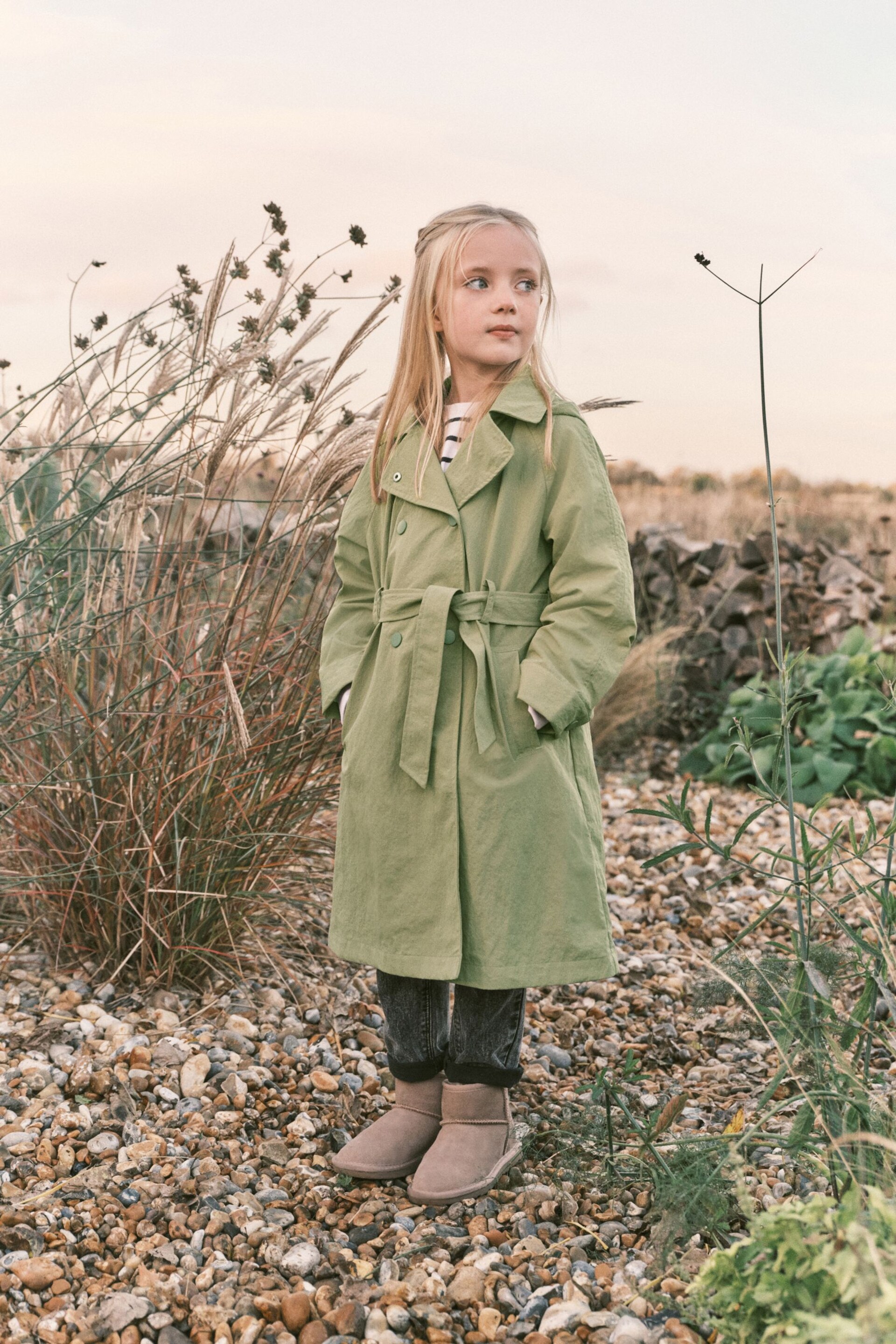 Khaki Green Shower Resistant Trench Coat (3-16yrs) - Image 1 of 8