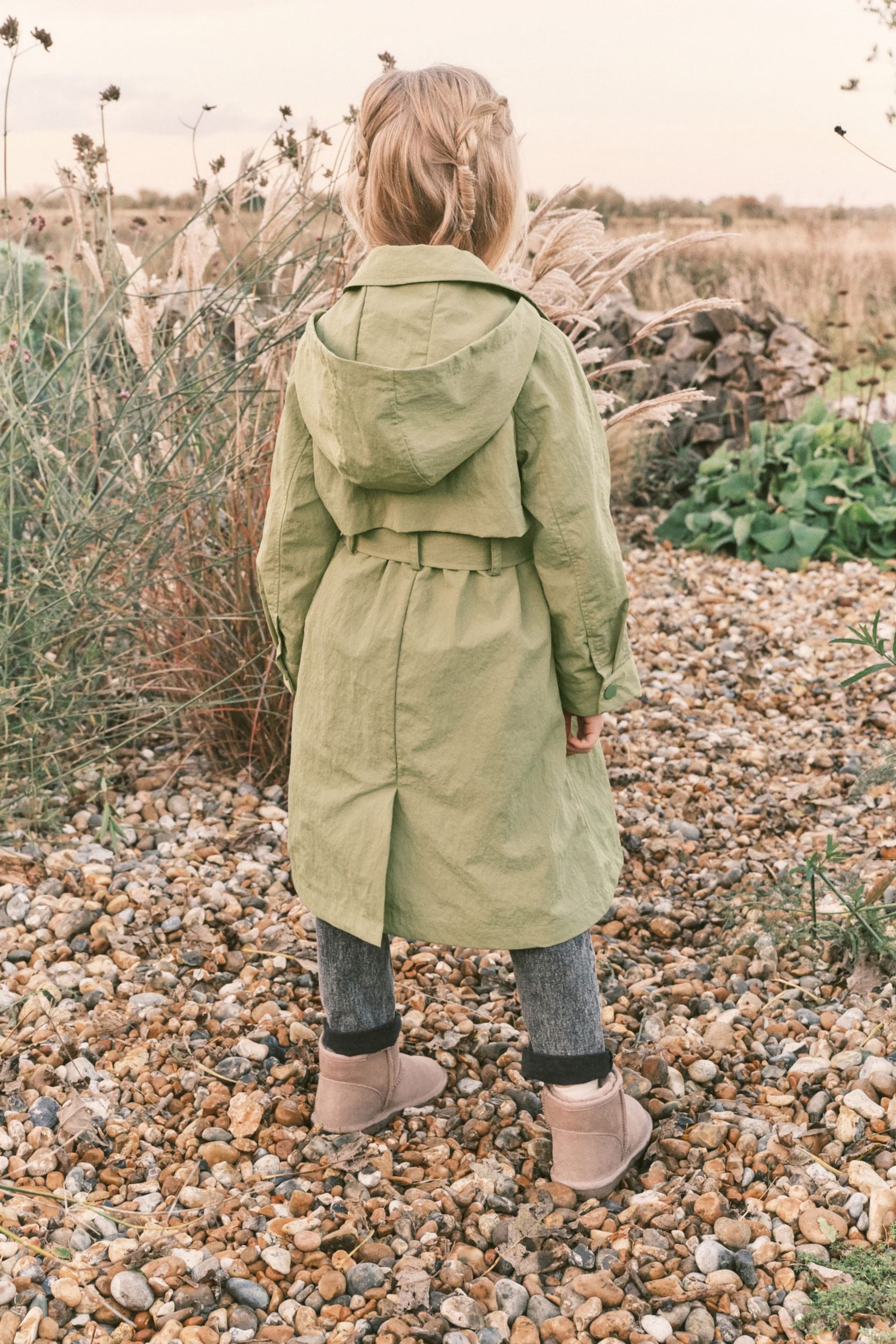Khaki Green Shower Resistant Trench Coat (3-16yrs) - Image 2 of 8