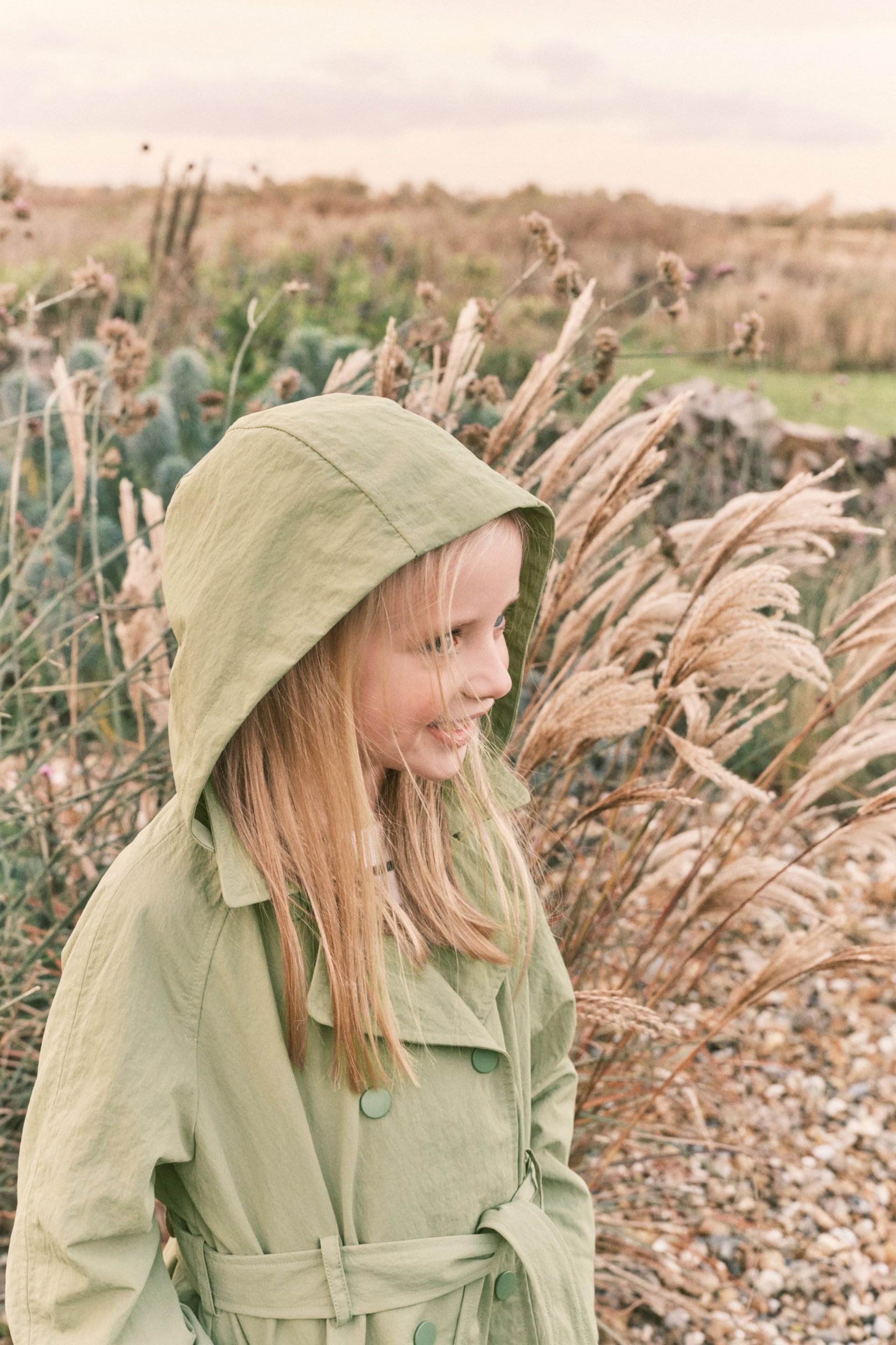 Khaki Green Shower Resistant Trench Coat (3-16yrs) - Image 3 of 8