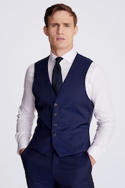 MOSS Ink Blue Tailored London Suit: Waistcoat - Image 1 of 3