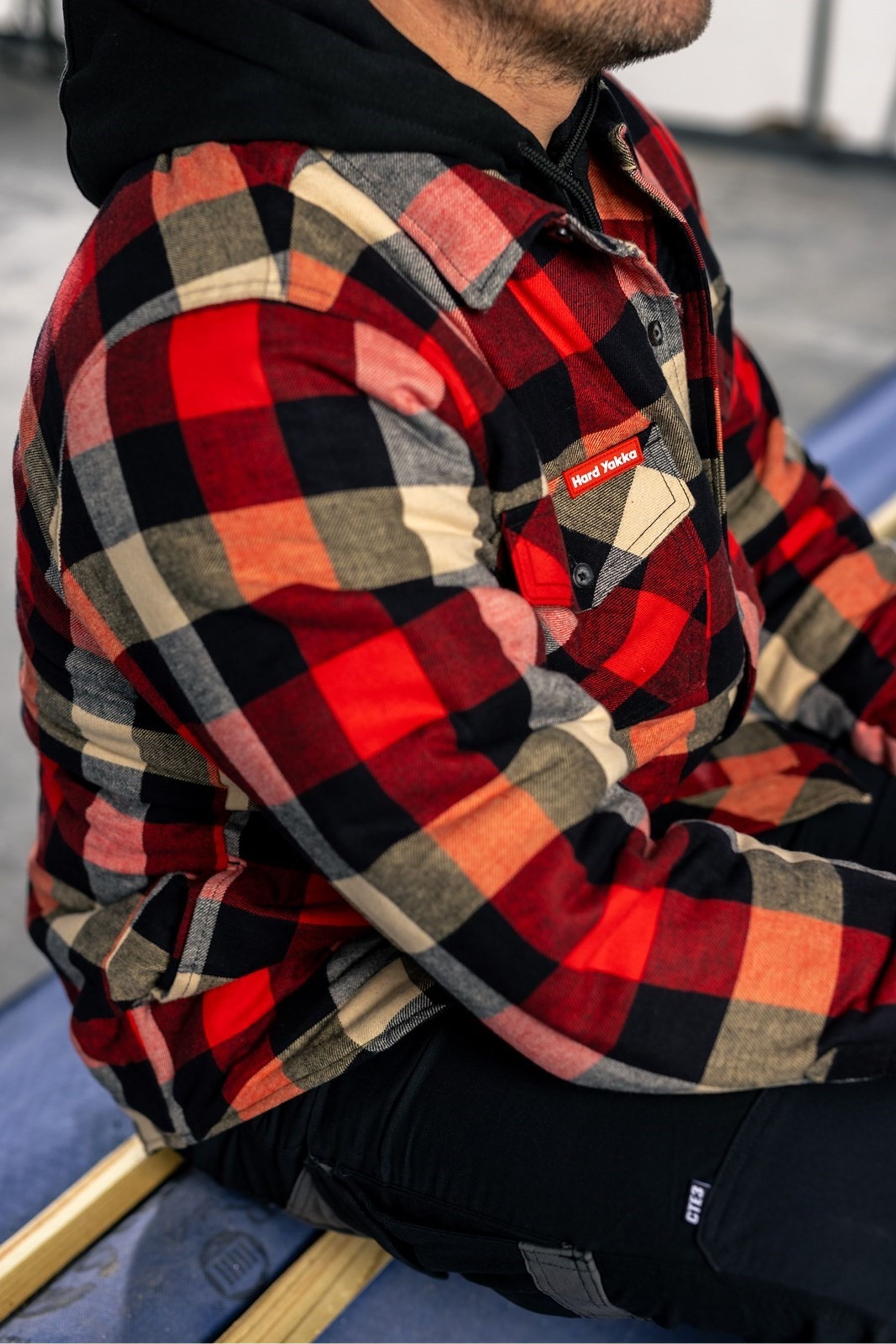Buy Hard Yakka Blue Quilted Flannel Shacket from the Next UK online shop