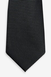 Charcoal Grey Textured Silk Tie - Image 3 of 3