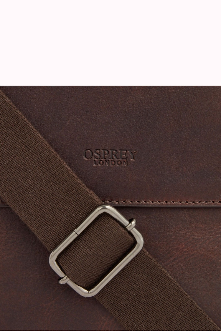 OSPREY LONDON Carter Saddle Leather Large Messenger Bag - Image 5 of 5