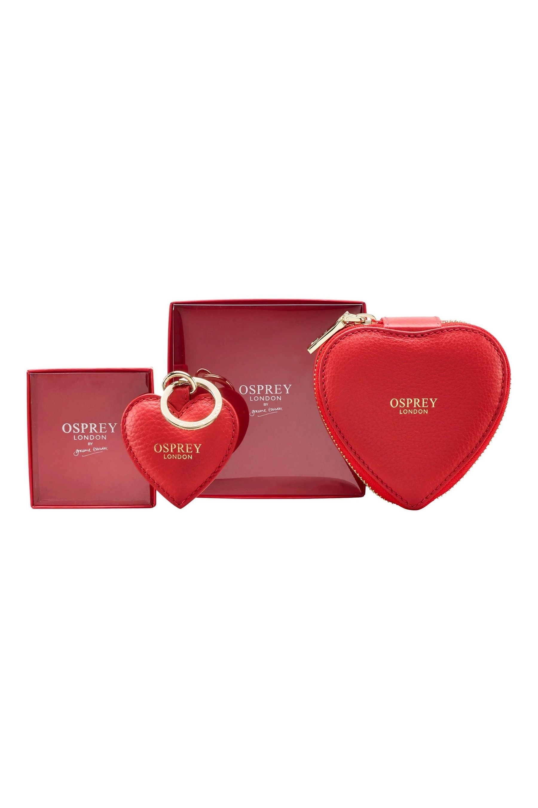 Buy OSPREY LONDON The Tilly Heart Leather Trinket and Keyring Gift Set from the Next UK online shop