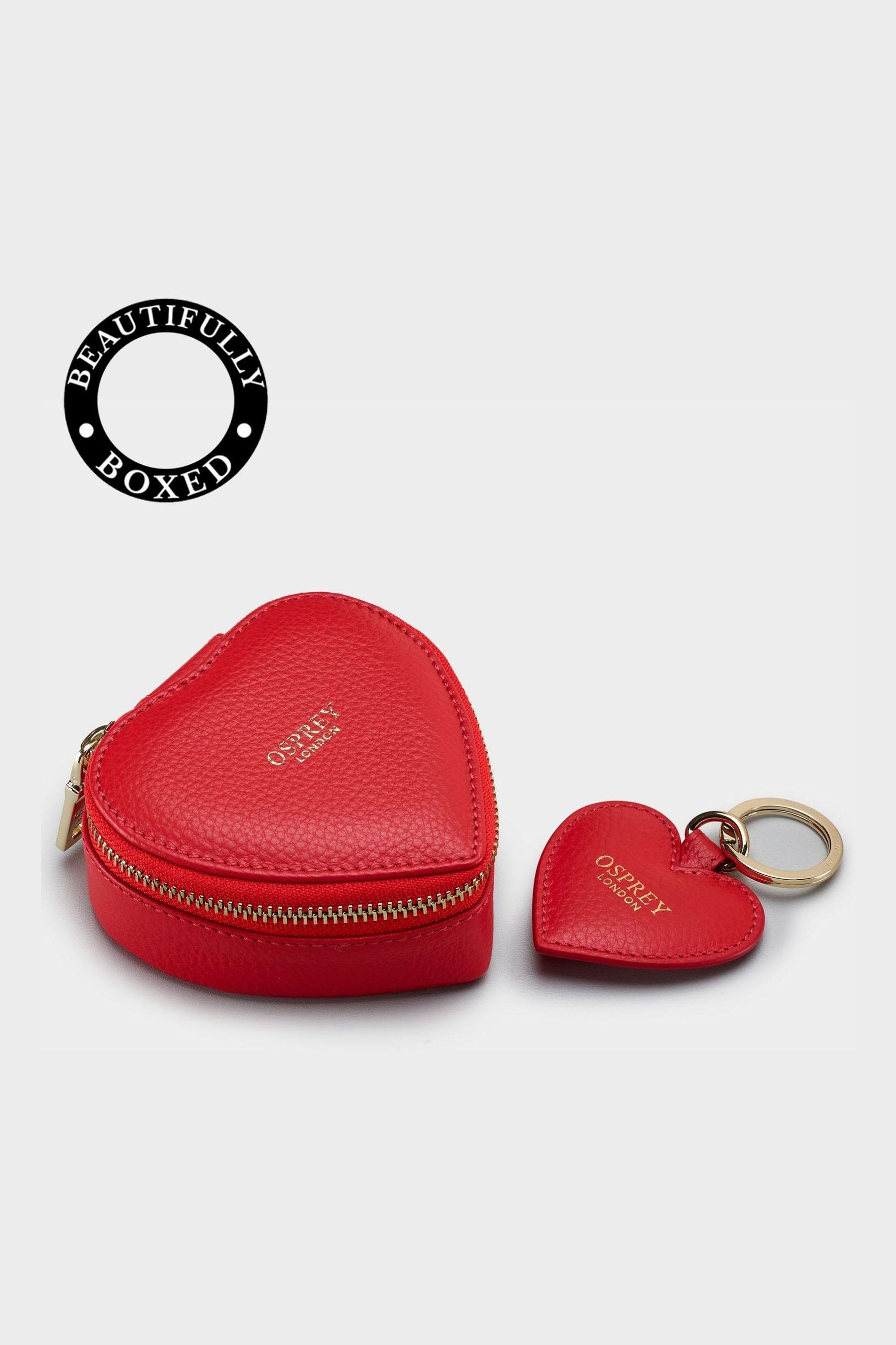 Buy OSPREY LONDON The Tilly Heart Leather Trinket and Keyring Gift Set from the Next UK online shop