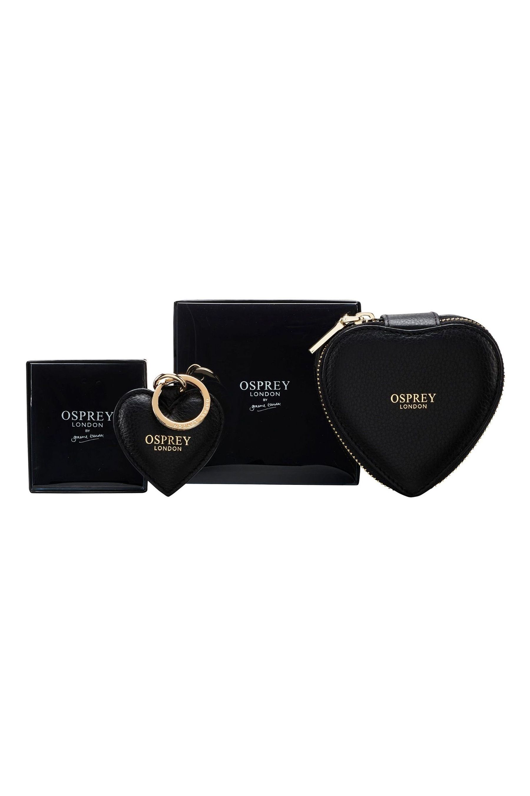 Buy OSPREY LONDON The Tilly Heart Leather Trinket and Keyring Gift Set from Next Denmark