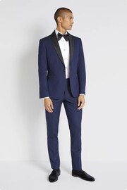 MOSS Blue Slim Fit Dresswear Suit: Jacket - Image 3 of 5