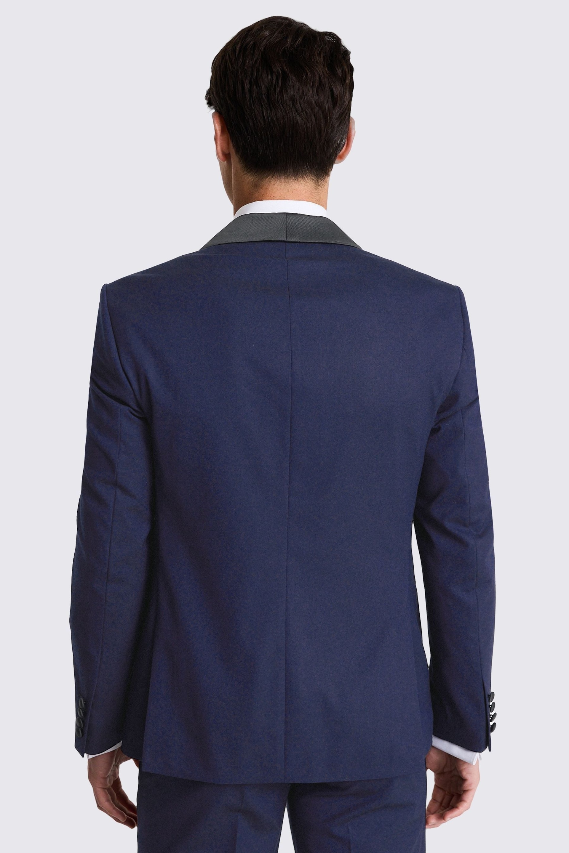 MOSS Blue Slim Fit Dresswear Suit: Jacket - Image 3 of 5