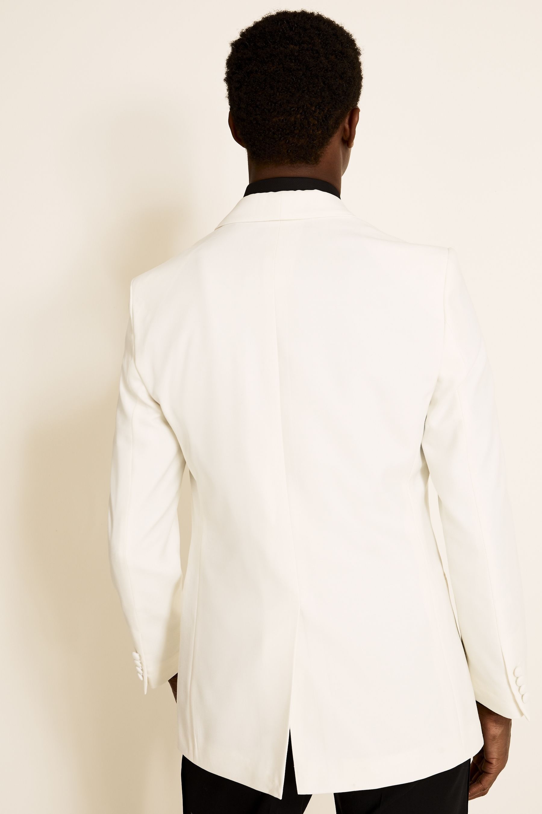 Buy MOSS White Tailored Fit Tuxedo Jacket from the Next UK online shop