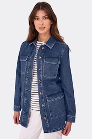 Crew Clothing Classic Longline Denim Jacket - Image 1 of 4