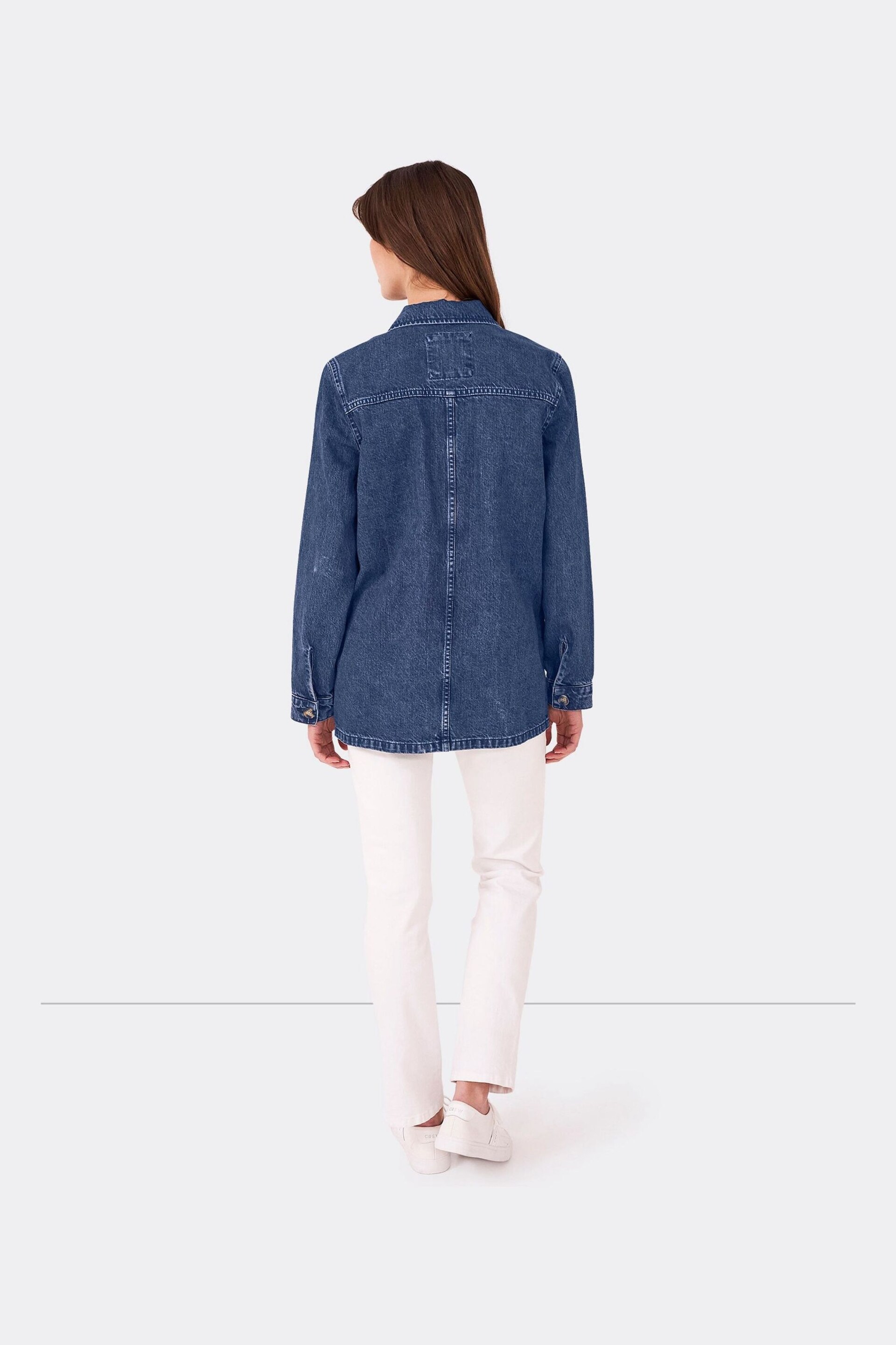 Crew Clothing Classic Longline Denim Jacket - Image 2 of 4