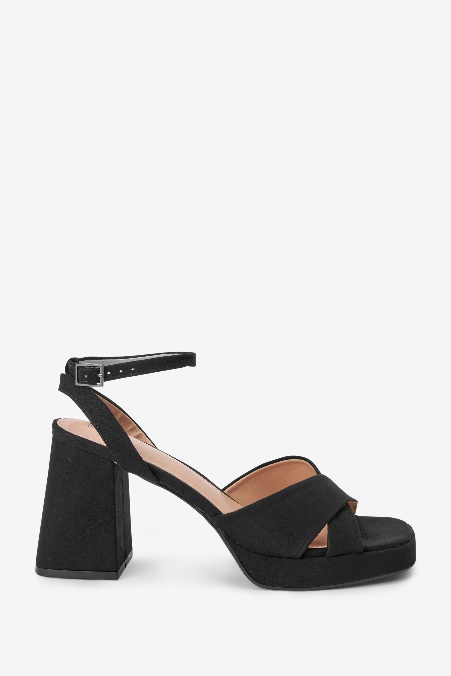 Comfortable black platform sandals sales