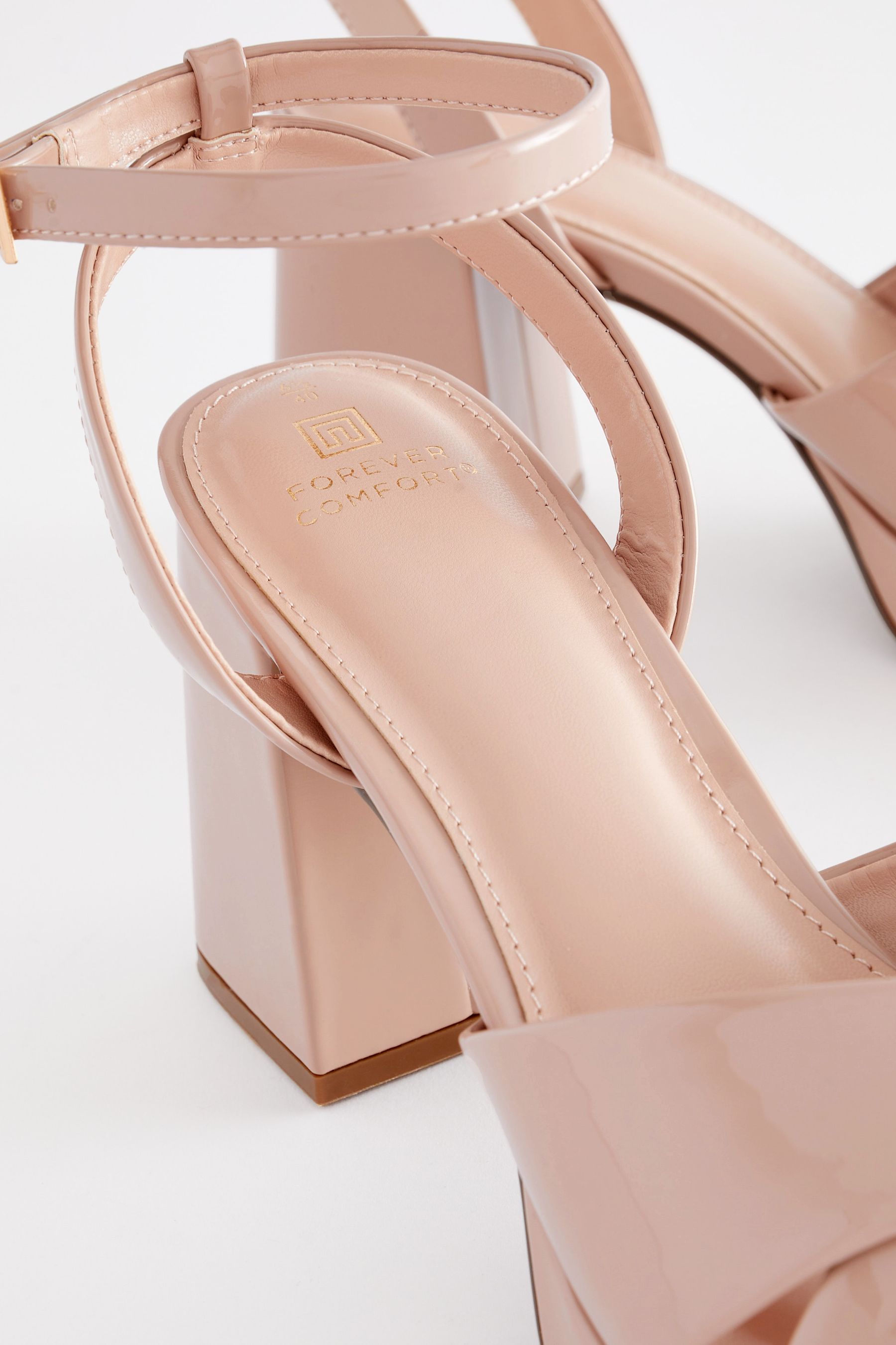 Platform nude block heels clearance