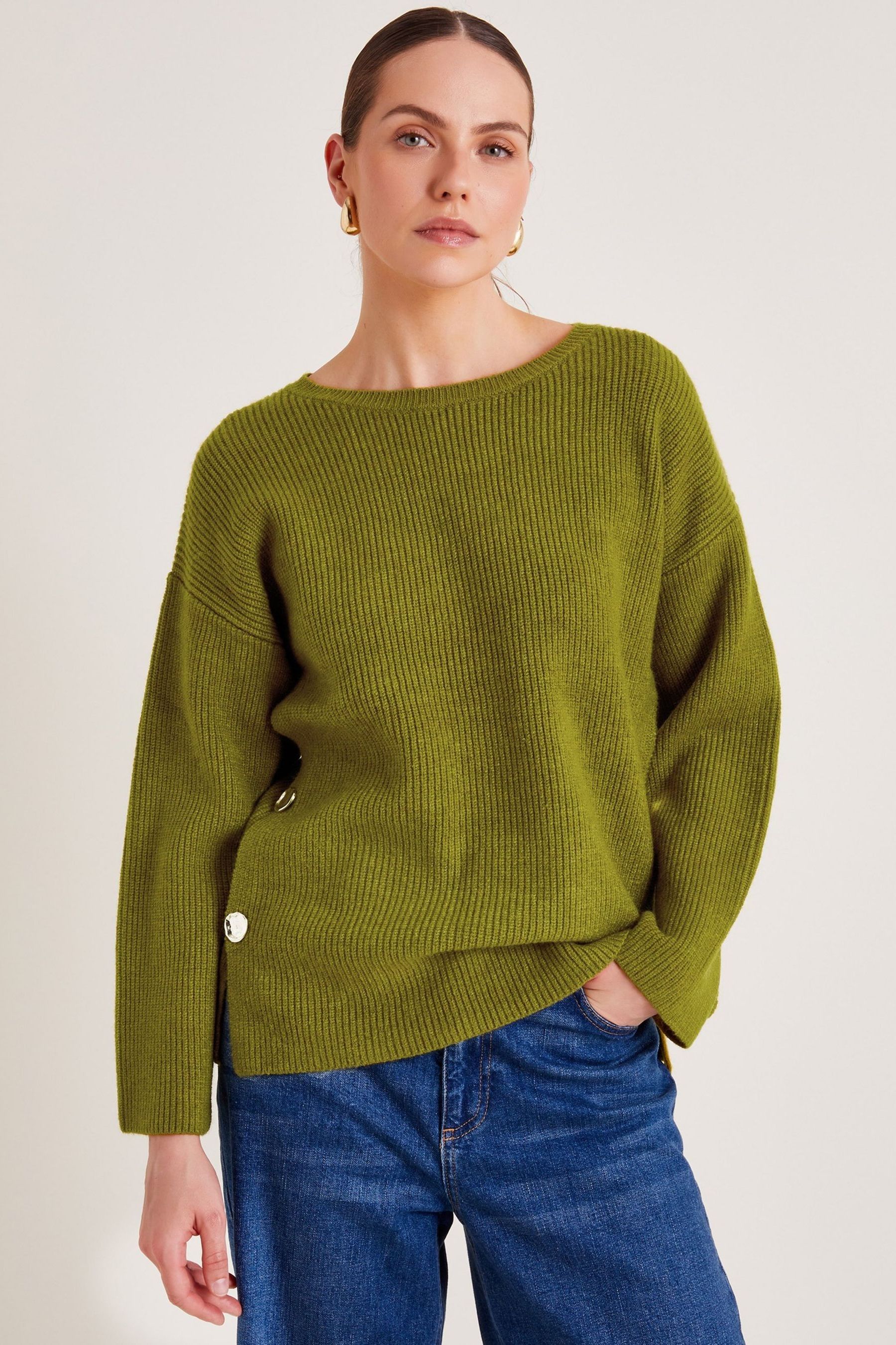 Monsoon green jumper sale