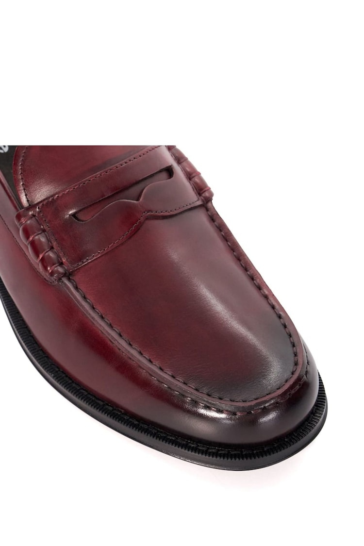 Dune London Burgundy Samson Penny Loafers - Image 5 of 5