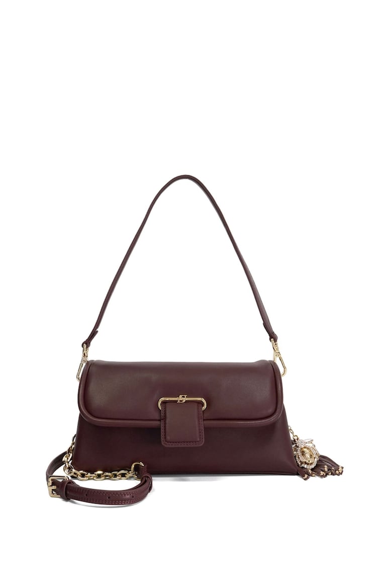 Dune London Burgundy Chelsea Pillow Shoulder Bag - Image 1 of 5